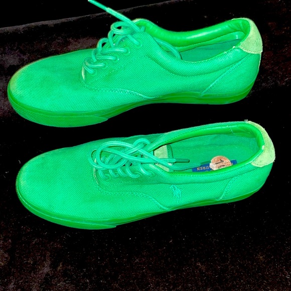 Men’s POLO RALPH LAUREN Sneakers Green Sz 11 - Picture 2 of 8